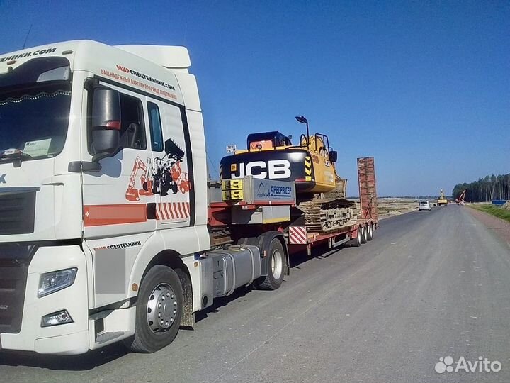 Аренда трала, перевозка спецтехники, трал до 65 т