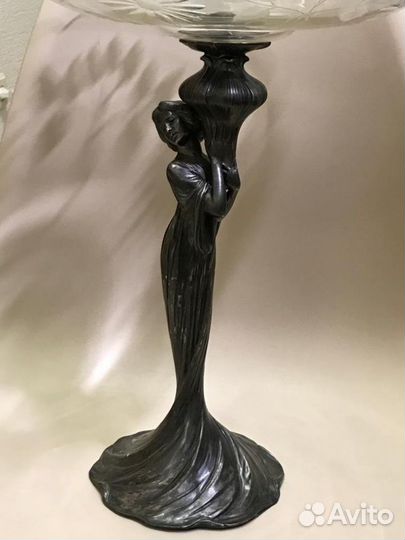 Винтажная хрустальная ваза