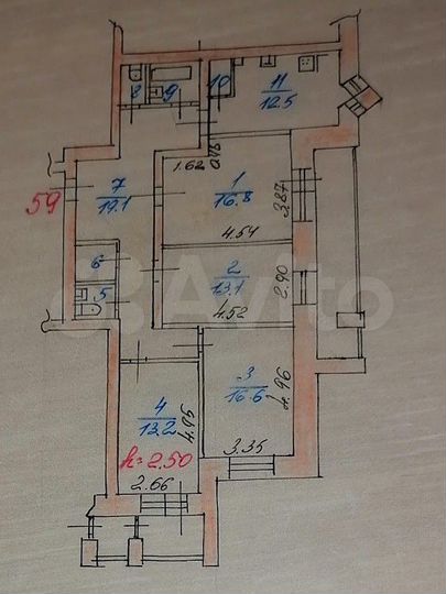 4-к. квартира, 101 м², 7/7 эт.