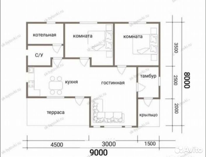 Каркасные дом куруглигодчни комплектация 9Х8М