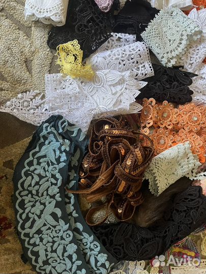 Кружево кусочки для творчества