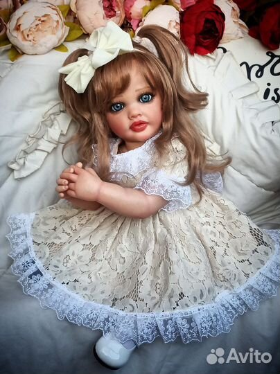 Кукла реборн силикон-виниловая 55см 3D роспись