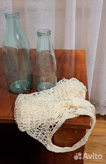 Бутылки молочные СССР и стаканы из ссср, раритет