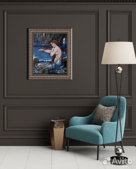 Картина маслом Русалка,картина в интерьер 60/50