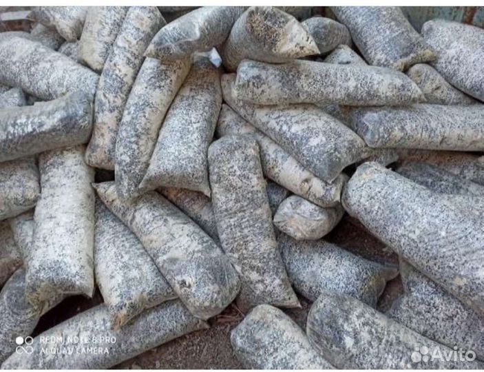 Грибные блоки отработанные