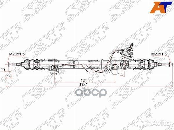 Рейка рулевая Toyota Land Cruiser 02-07 LHD ST