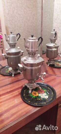 Самовар электрический с заварником и подносом СССР