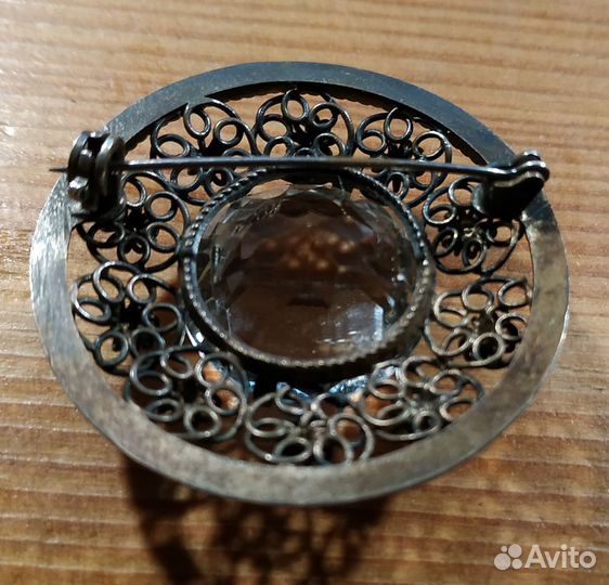 Брошь с хрусталем СССР