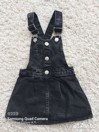 Джинсовый сарафан для девочки 86