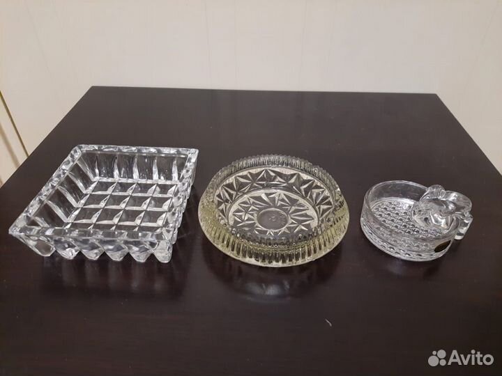 Пепельницы хрусталь разные