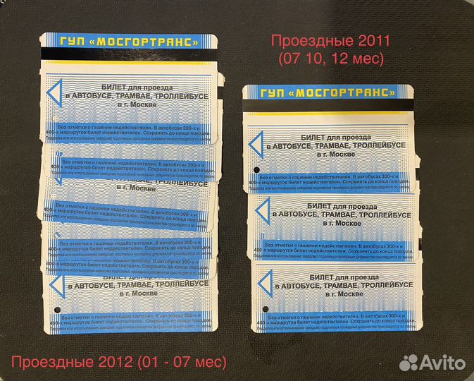 Проездные на наземный транспорт и метро Москва