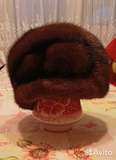 Берет норковый, шапка женская норка