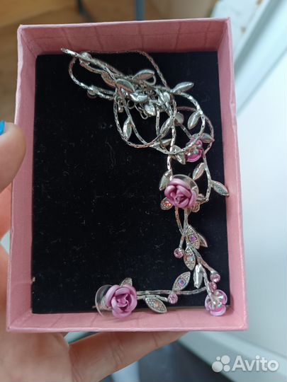 Украшение на шею бижутерия и серьги