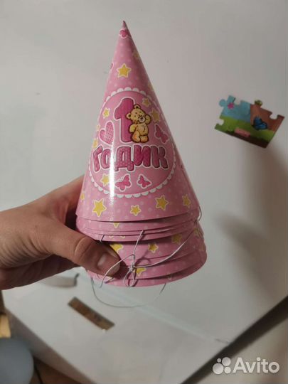 Праздничный колпак+гирлянда на 1 годик