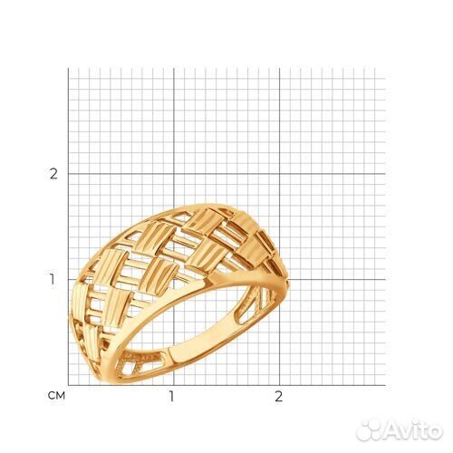 Кольцо Diamant из золота, 51-110-02953-1, р.19