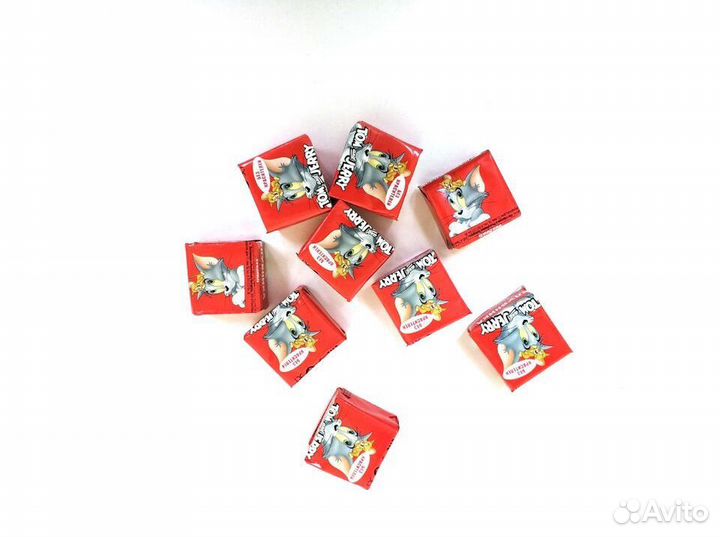 Жевательная конфета Том и Джерри клубника, 40 шт