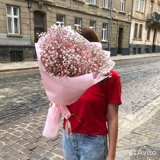 Букеты из Разных Цветов Гипсофилы. Доставка Цветов