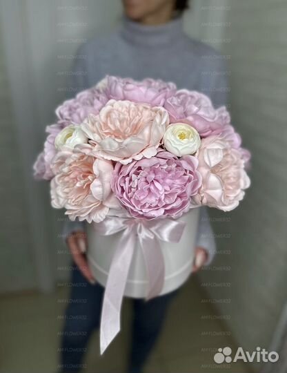 Букет из мыльных цветов пионы розы с доставкой