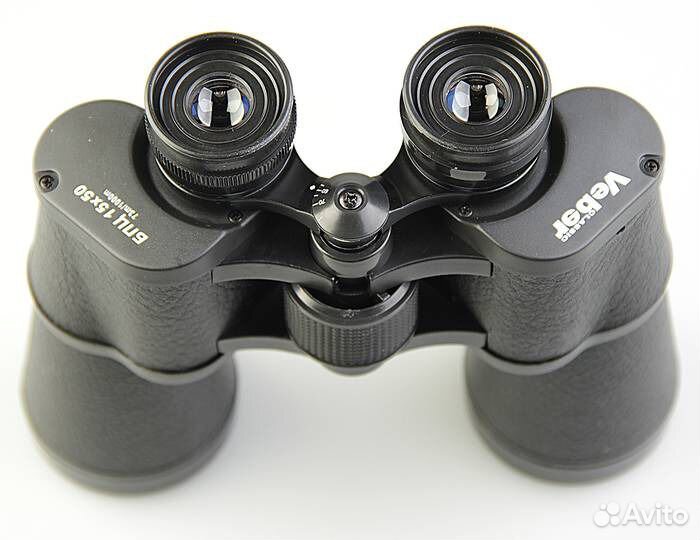 Бинокль Veber Classic бпц 15x50 черный, кожа