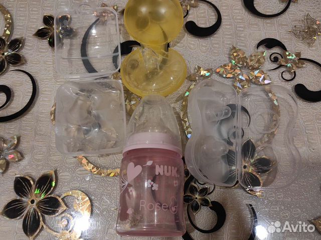 Накладки на грудь для кормления, бутылочка Nuk