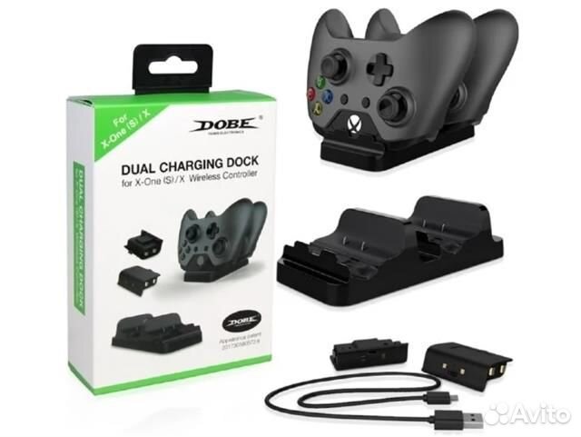 Зарядная станция для 2-x геймпадов + 2 аккумулятор