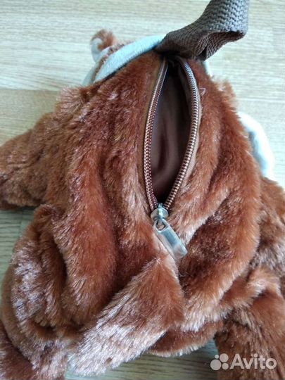 Мягкая игрушка-сумка медведь, 35см