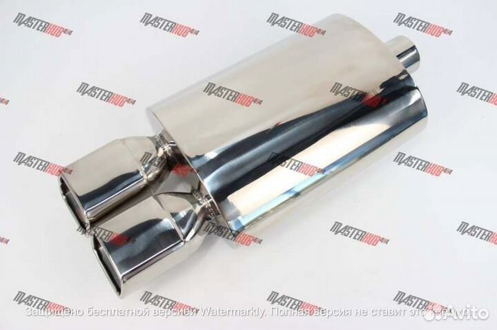 Глушитель прямоточный спортивный 540х230х140мм D65