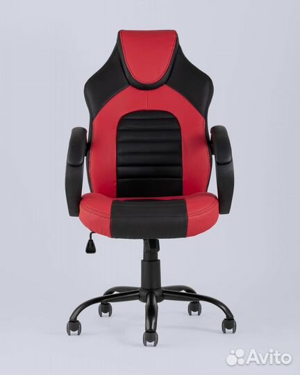 Кресло игровое TopChairs Racer Midi черно-красное