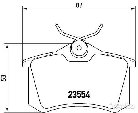 Колодки тормозные задние Brembo, P85020X