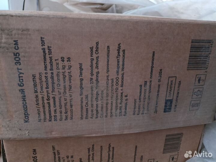 Батут каркасный 305 см Boxbot с лестницей 10FT