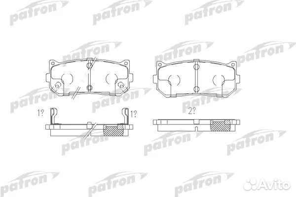 Patron PBP1569 Колодки тормозные дисковые задн KIA
