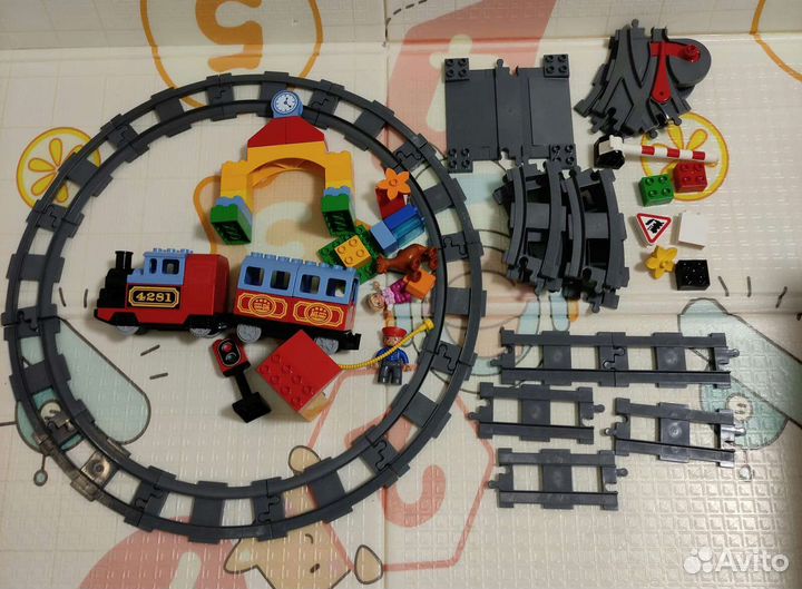 Lego дупло железная дорога+ рельсы