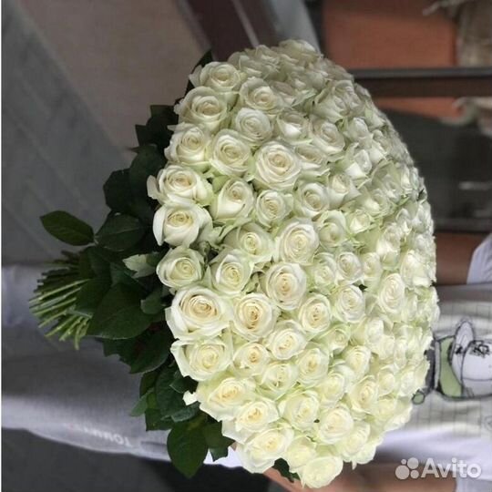 Букет из 101 белых роз Цветы Розы Владимир
