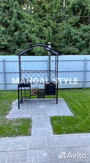 Мангал с крышей