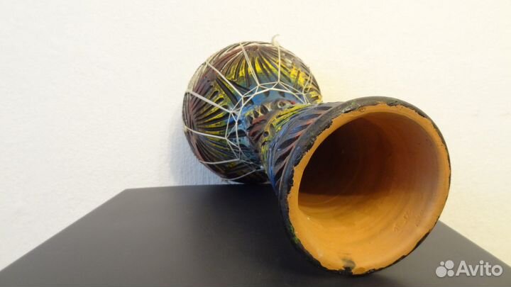 Барабан большой дарбука глиняный Тунис высота 33см