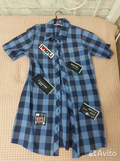 Рубашка в клетку для девочки