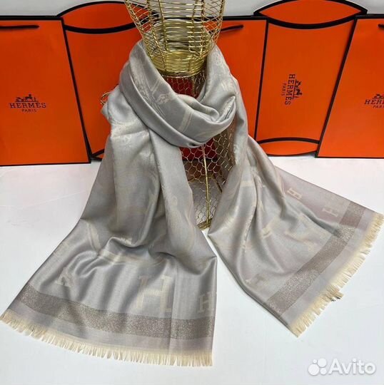 Шарф hermes с кашемиром
