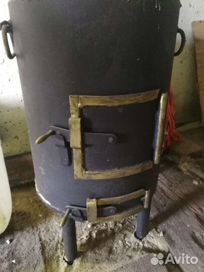 Печь буржуйка под казан
