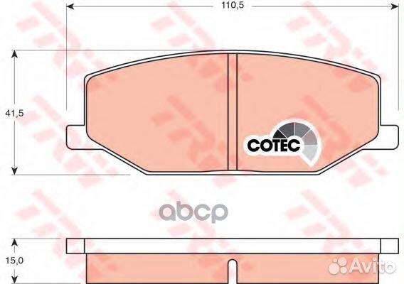 GDB383 190 10FDB396225201 колодки дисковые