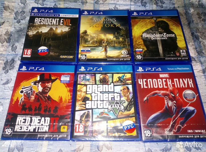 Диски на ps4 (новые) Читать описание