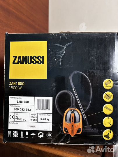 Пылесос Zanussi новый контейнерный