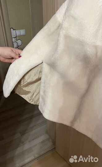 Шуба бобер, бобрик белая