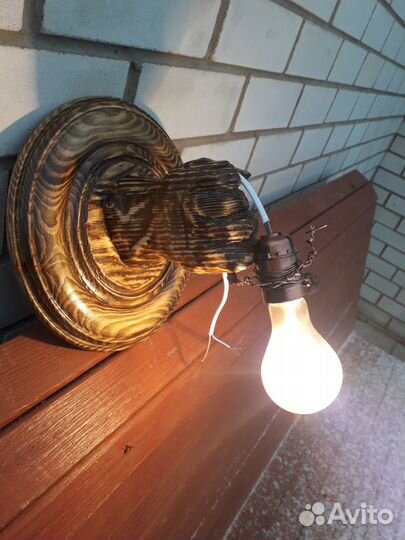 Деревянные светильники под старину