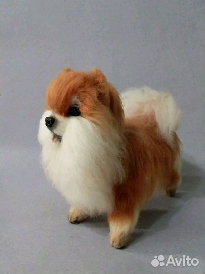 Игрушки из шерсти. Собачка шпиц