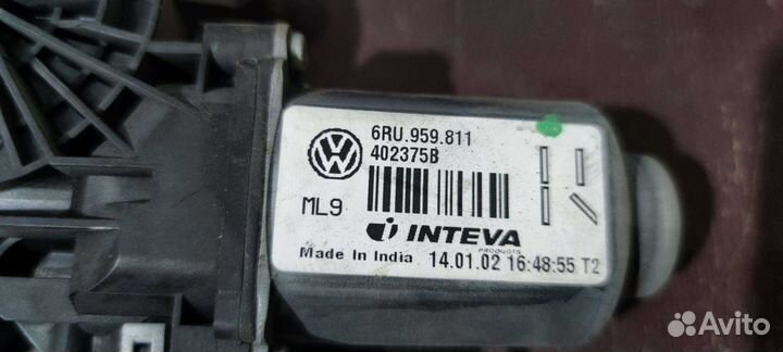 Стеклоподъемник задний правый Volkswagen Polo sed