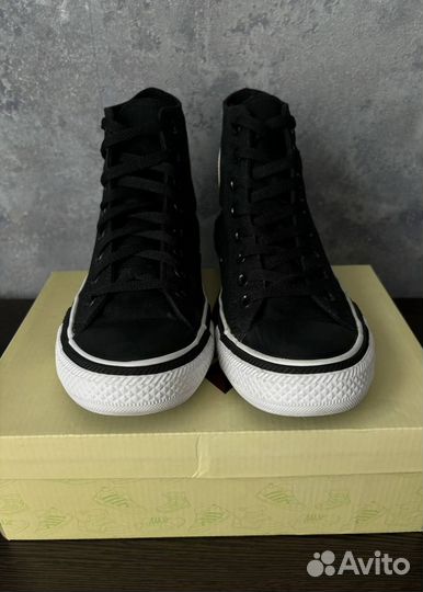 Converse, оригинал, Высокие кроссовки, черные, уни