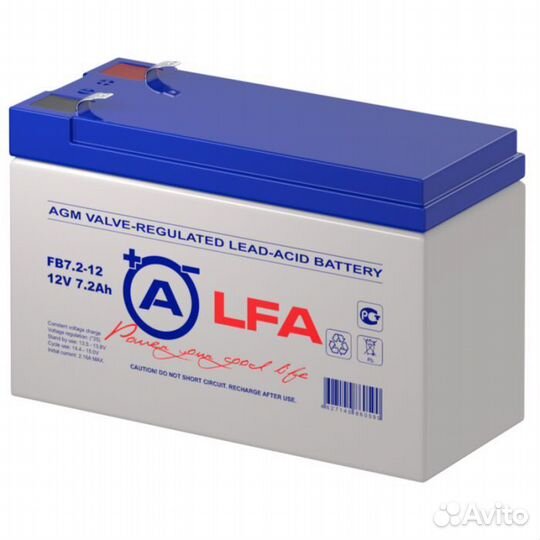 Свинцово-кислотный аккумулятор LFA battery FB 7.2