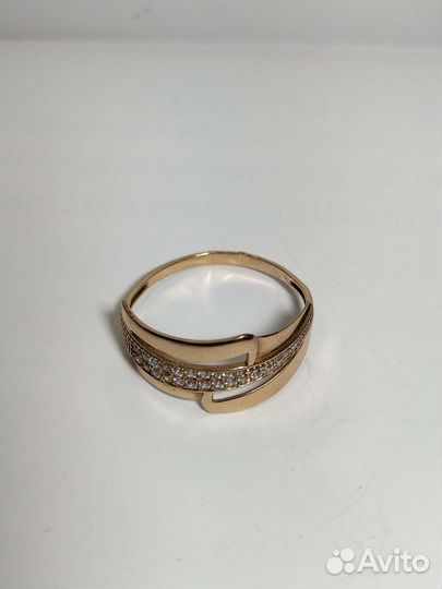 Серебряное кольцо позолоченое