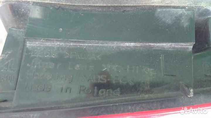 Фонарь левый внутренний Opel Astra J