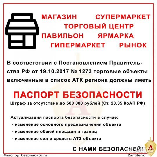 Паспорт безопасности различных зданий и помещений